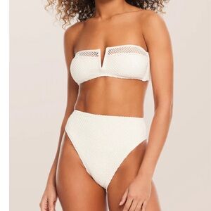 BS#11. Sanctuary Bikini Set - White Sand TOP IS SMALL /BOTTOM  IS MEDIUM NWT